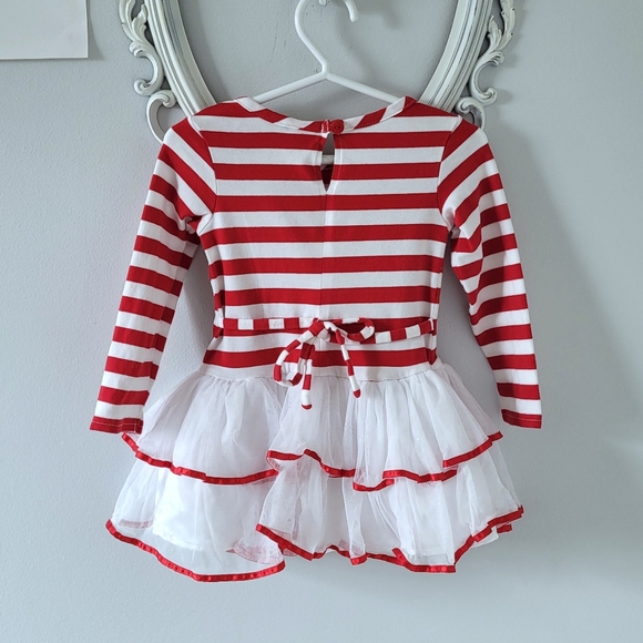 I Love Santa Candy Cane Stripe Christmas Party Dress - Picture 2 of 2
